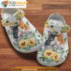 Sunflowers Kitten Cat 3D Funny Crocs