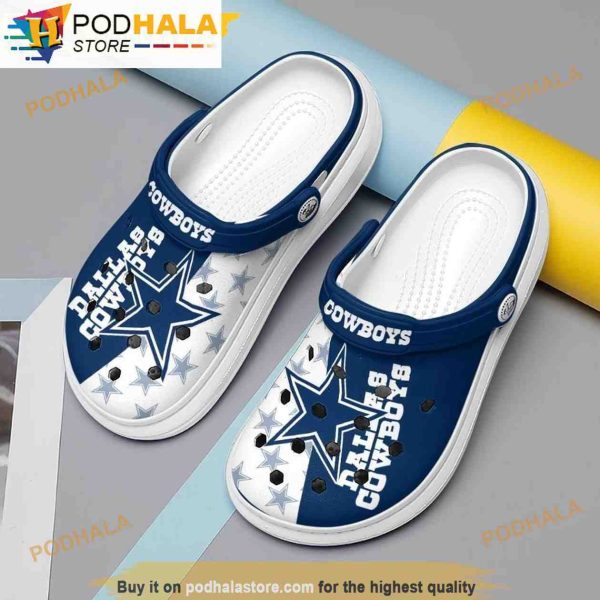 Super Navy Star Dallas Cowboys 3D Funny Crocs