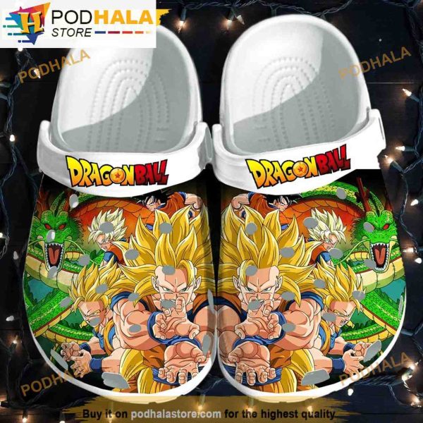 Super Saiyan Dragon Ball Z 3D Funny Crocs Clog Shoes