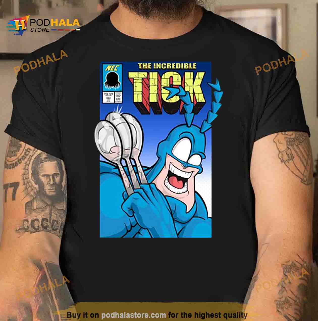 Super Villains Beware Tick Shirt Super Villains Beware Tick Shirt