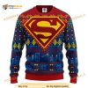 Superman DC Comics Ugly Christmas Wool Sweater, Xmas Gifts