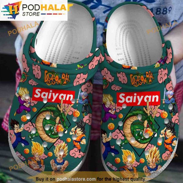 Supper Saiyan Dragon Ball Z Green 3D Funny Crocs Slippers