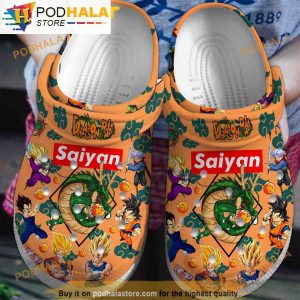 Supper Saiyan Dragon Ball Z Orange 3D Funny Crocs Slippers