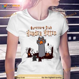 Survivors Club Murder Mitten Cat Halloween 2023 T Shirt 2
