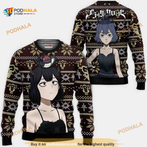 Swallowtail Secre Anime Black Clover Xmas Ugly Anime Christmas Sweater