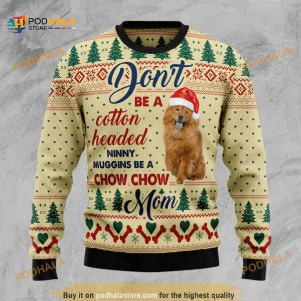 Sweater Xmas Chow Chow Mom 3D, Xmas Gifts