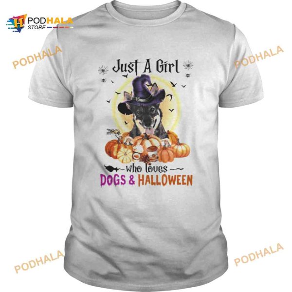 Swedish Vallhund Just A Girl Who Loves Dogs And Halloween Shirt