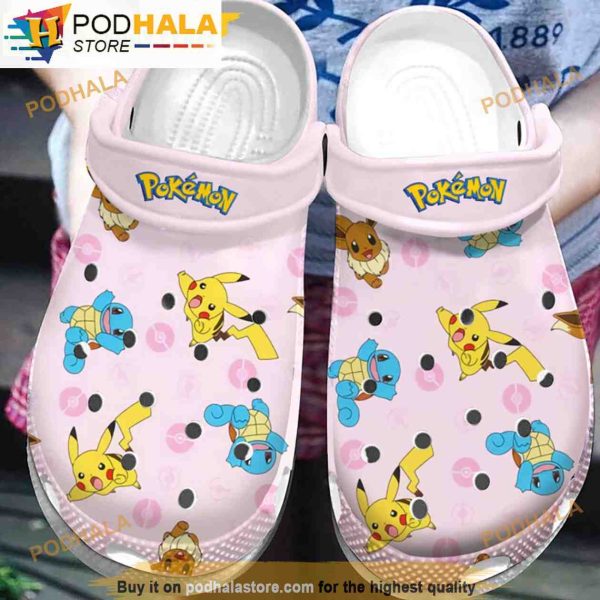 Sweety Squirrel And Pikachu Pokemon 3D Funny Clog