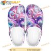 Swirling Pink Purples 80s Retro Groovy Marble 3D Funny Crocs Clog Shoes