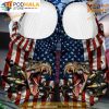 T Rex America Flag Dinosaur 3D Funny Crocs
