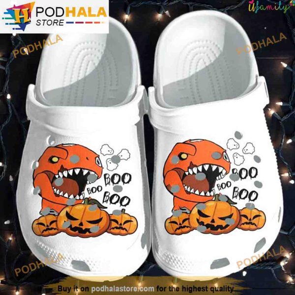 T-rex Cute Pumpkins 3D Funny Crocs Halloween