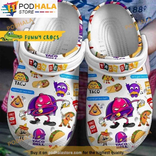Taco Bell 3D Funny Crocs Clogs Shoes, Taco Bell Gifts