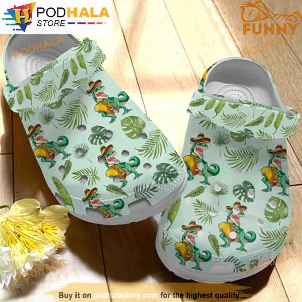 Tacosaurus Dinosaur 3D Funny Crocs
