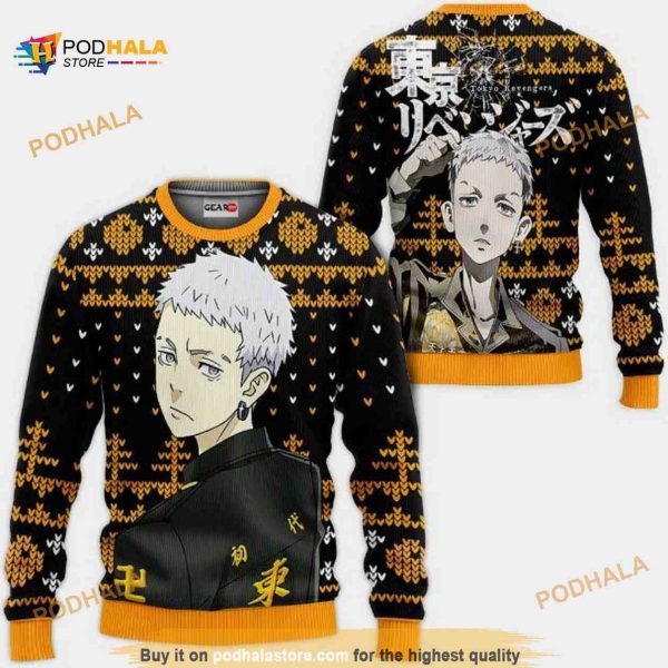 Takashi Mitsuya Anime Tokyo Revengers Xmas Funny Ugly Christmas Sweater