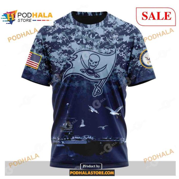 Tampa Bay Buccaneers Honor US Navy Veterans Shirt NFL Hoodie 3D