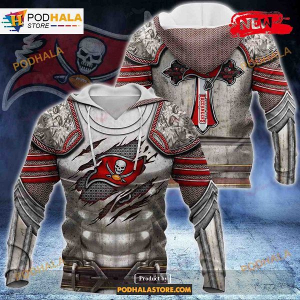 Tampa Bay Buccaneers Knight Templar Armor NFL Hoodie 3D