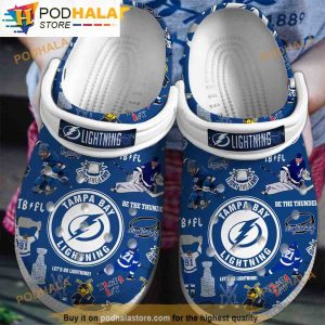Tampa Bay Lightning Dark Blue NHL 3D Funny Crocs Clog Shoes