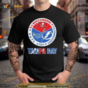 Tampa Bay Rays Buccaneers Lightning Rays logo Shirt