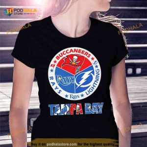 Tampa Bay Rays Buccaneers Lightning Rays logo Shirt 2