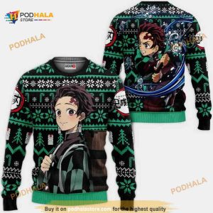 Tanjiro Anime Kimetsu Xmas Funny Ugly Christmas Sweater