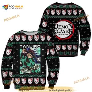 Tanjiro Kamado Kimetsu Anime Xmas Clothes Funny Ugly Christmas Sweater