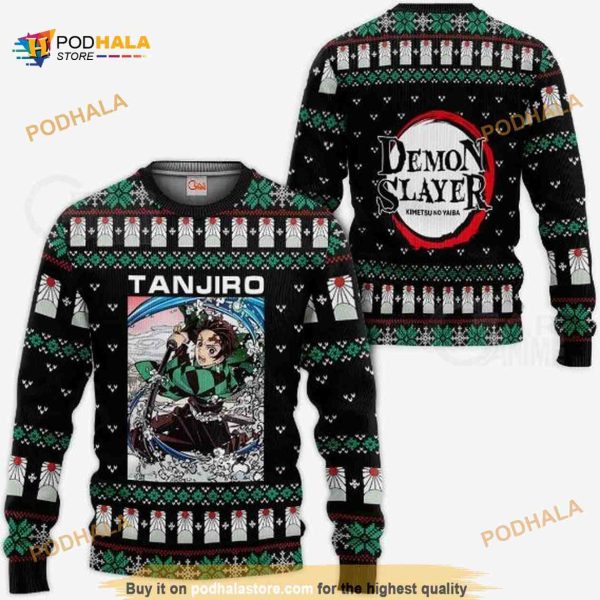 Tanjiro Kamado Ugly Christmas Demon Slayer Anime Sweater