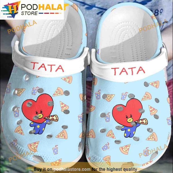 Tata Bts 3D Funny Crocs Clog Shoes
