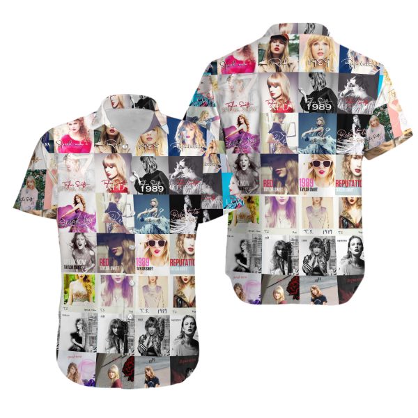 Taylor Eras Tour Hawaiian Shirt, Taylor Version Aloha Shirt,