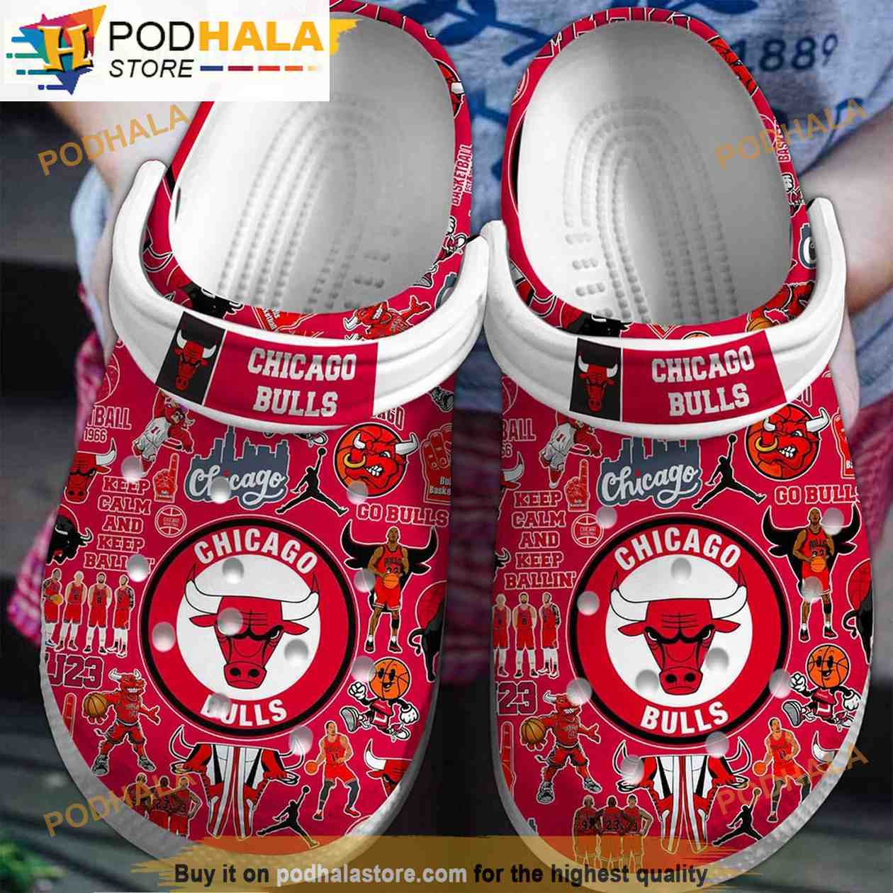 Chicago Bulls NBA Sport Crocs Crocband Shoes Clogs Custom Name For Men  Women and Kids