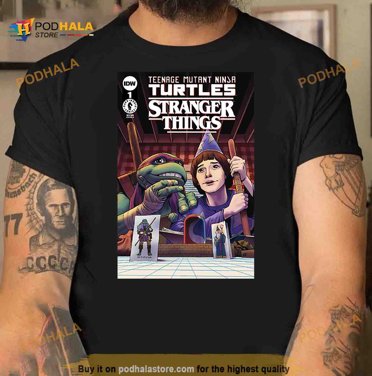 Teenage Mutant Ninja Turtles x Stranger Things Issue 1 T Shirt Teenage Mutant Ninja Turtles x Stranger Things Issue 1 T Shirt