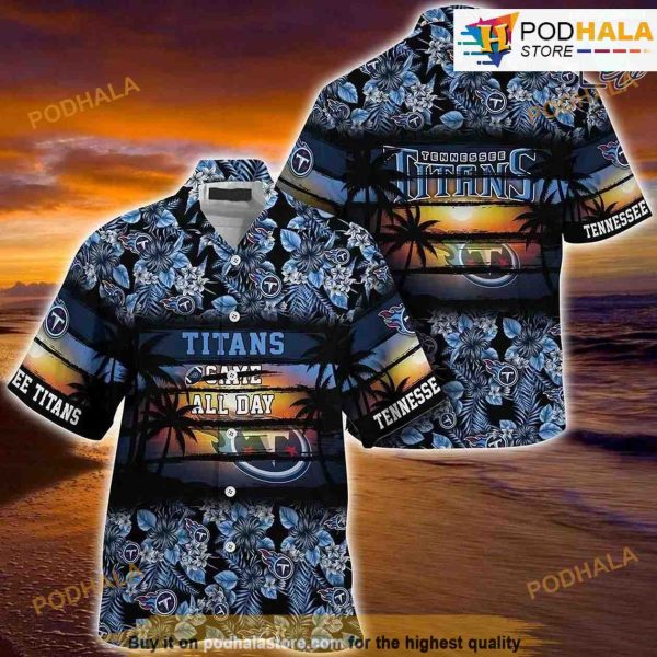 Tennessee Titans NFL Summer Hawaiian Shirt Floral Pattern For Sports