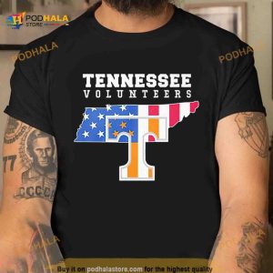 Tennessee Volunteers logo USA flag 2023 Shirt 2