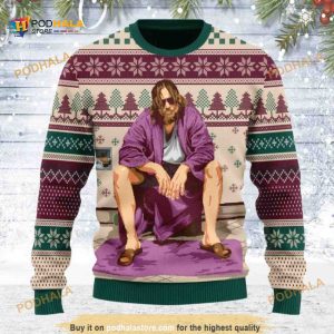 The Big Lebowski Bathroom Ugly Sweater, Xmas Gifts