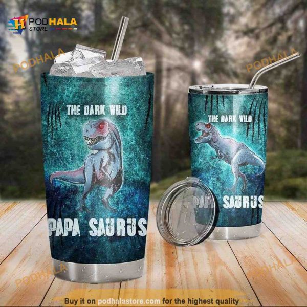 The Dark Wild Papa Saurus Stainless Steel Coffee Tumbler