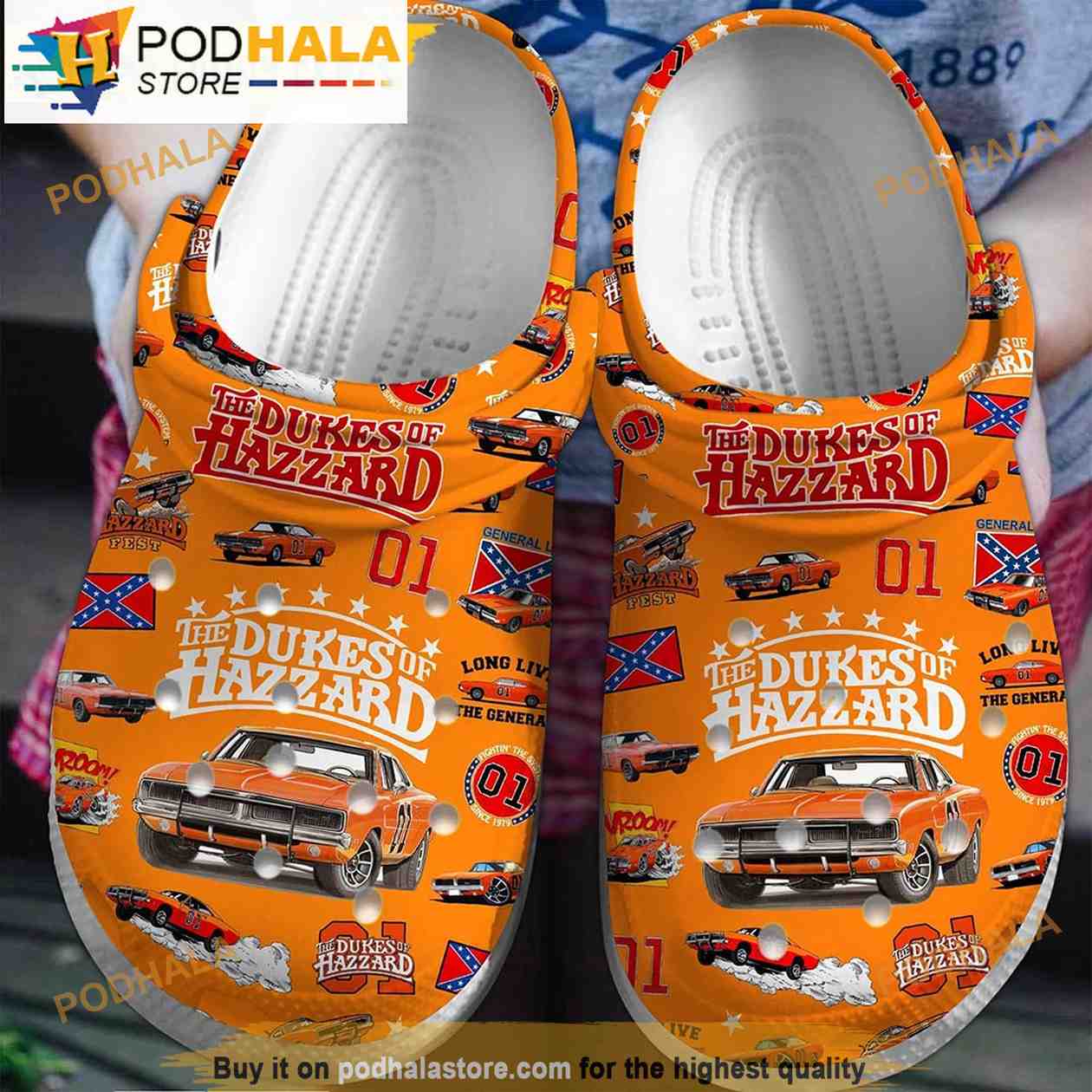The Duck Of Hazzard Movie Orange 3D Funny Crocs Clogs The Duck Of Hazzard Movie Orange 3D Funny Crocs Clogs