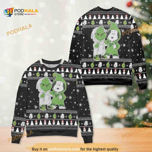 The Grinch And Snoopy Costume Ugly Xmas Sweater, Xmas Gifts