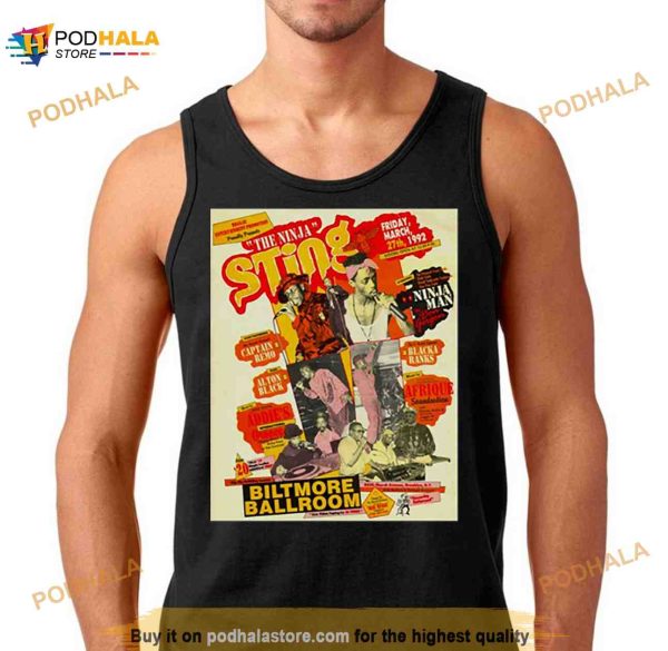 The Ninja Sting Ninja Man At Biltmore Ballroom Dancehall Flyer Shirt