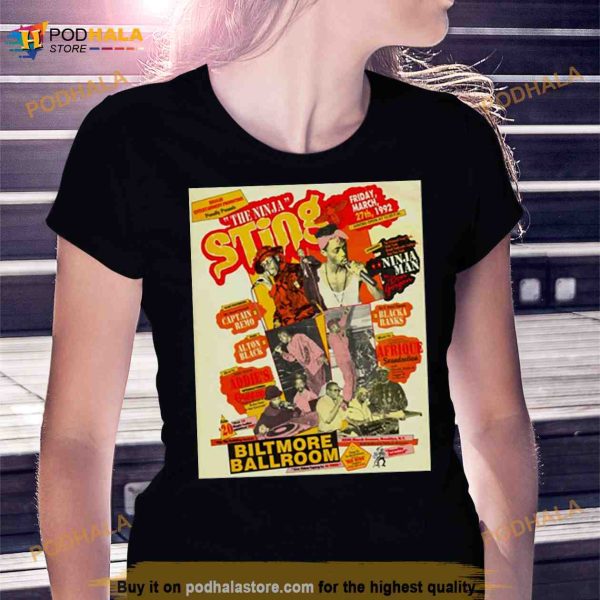 The Ninja Sting Ninja Man At Biltmore Ballroom Dancehall Flyer Shirt