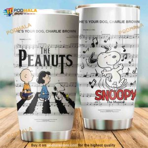 The Peanuts Snoopy Music Gift For Lover Travel Coffee Tumbler 3D All Over Print