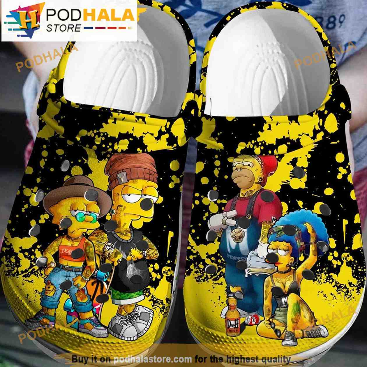The Simpsons Swag Family 3D Funny Crocs - Podhalastore