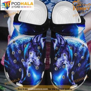 The Wolf Under The Light 3D Funny Crocs