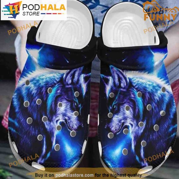 The Wolf Under The Light 3D Funny Crocs