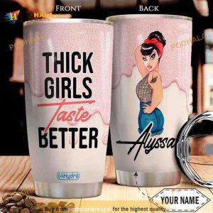 Thick Girl Personalized Gift Travel Coffee Tumbler