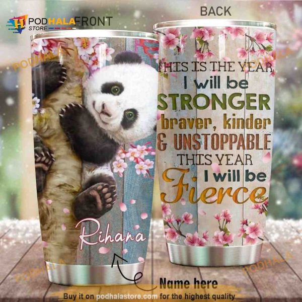 This Is The Year Panda Personalized Gift Travel Coffee Tumbler