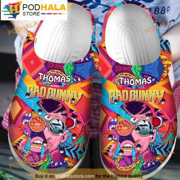 Thomas Bad Bunny 3D Funny Crocs Slippers