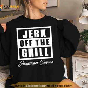 Tiffany fong jerk off the grill jamaican cuisine Shirt 2