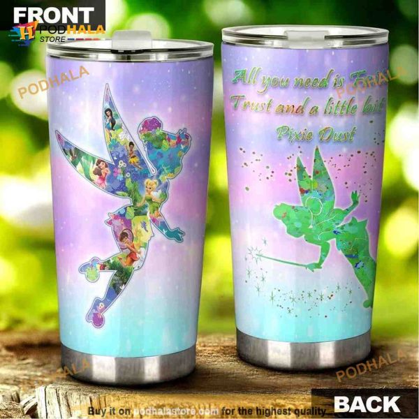 Tinker Bell Peter Pan Gift Travel Coffee Tumbler
