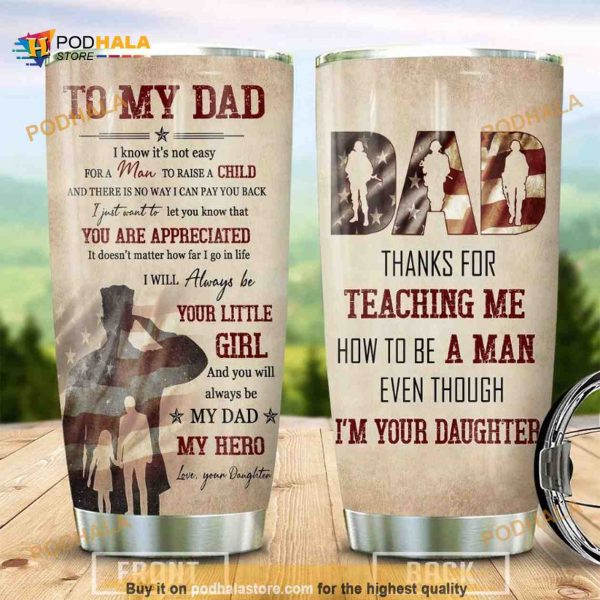 To My Dad From Daughter Stainless Steel Coffee Tumbler