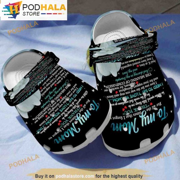To My Daughter Quotes From Mom Elephant 3D Funny Crocs