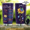 To My Granddaughter Sunflower Personalized Coffee Tumbler